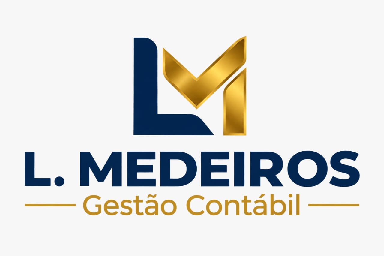 Logotipo L. Medeiros Gestão Contábil